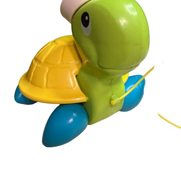 Fisher Price Other - Fisher Price Plastic Tag Along Turtle Pull Toy Vintage 1977 Baby Toddler Works
